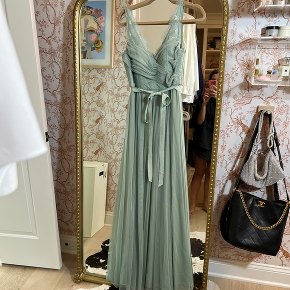 BHLDN Sage Bridesmaid Dress - Picture 3 of 4